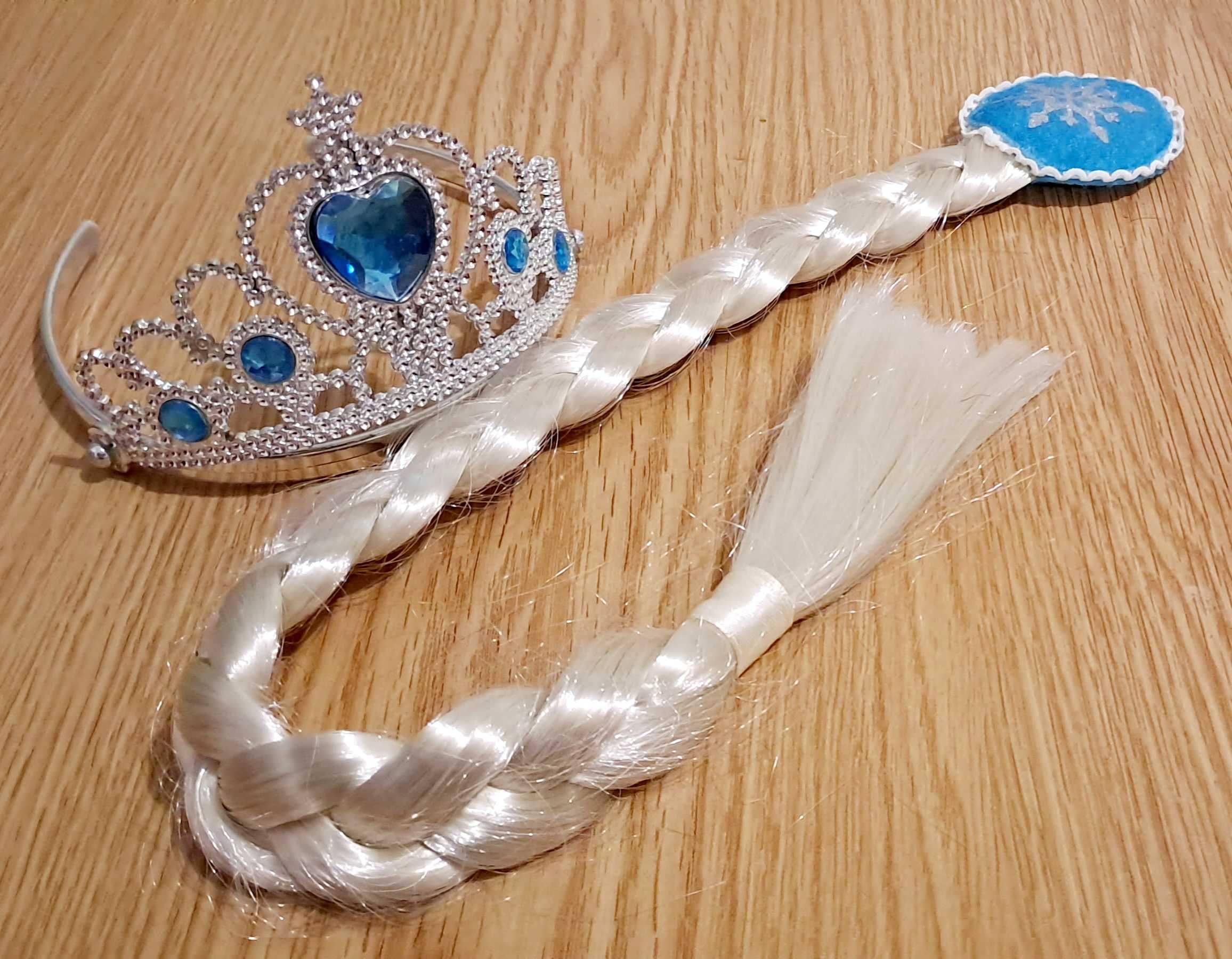 Conjunto Frozen - Trança e coroa