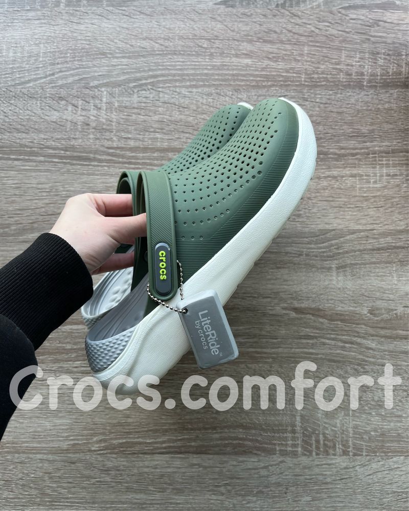 Крокси LiteRide Crocs хакі чоловічі і жіночі