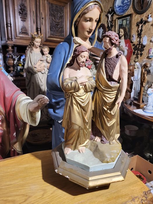 Unikat Chrzest Pana Jezusa figurka Jan Chrzciciel  I Pan Jezus