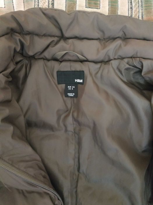 Куртка довга, пальто жіноче зима, осінь, демисезонне H&M, розмір 44-46