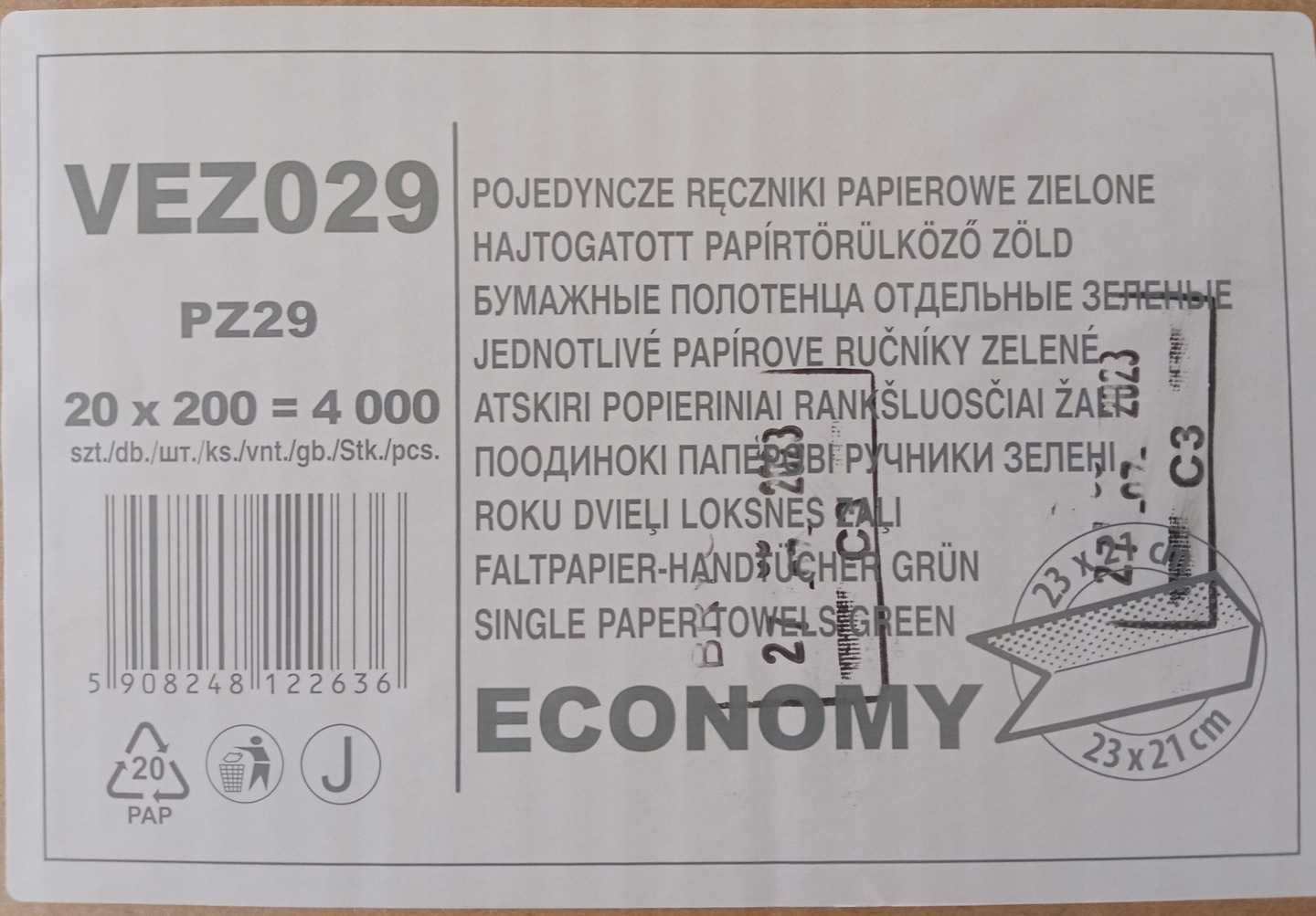 Ręcznik papierowy makulatura Merida zielony 4000