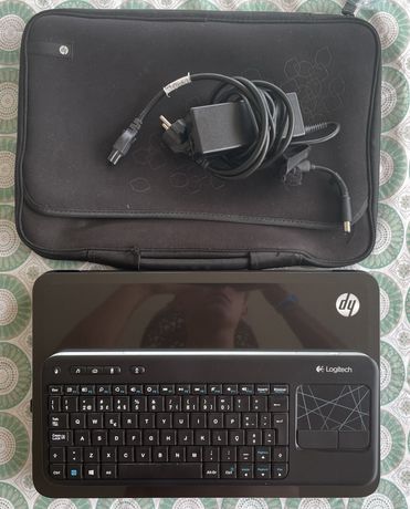 Portátil HP com teclado e mala (ler descrição)