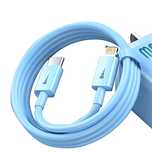 Kabel Baseus CAYS Lightning - USB-C PD 20W 480Mb/s 1m - niebieski
