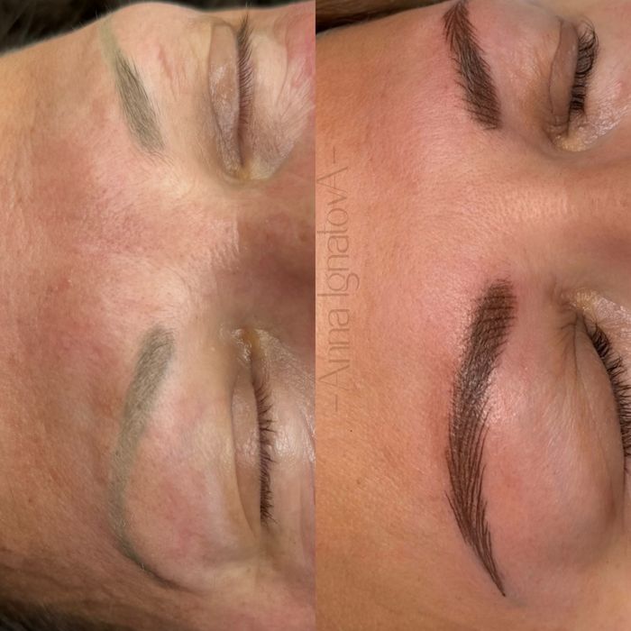 Перманентный макияж брови губы татуаж