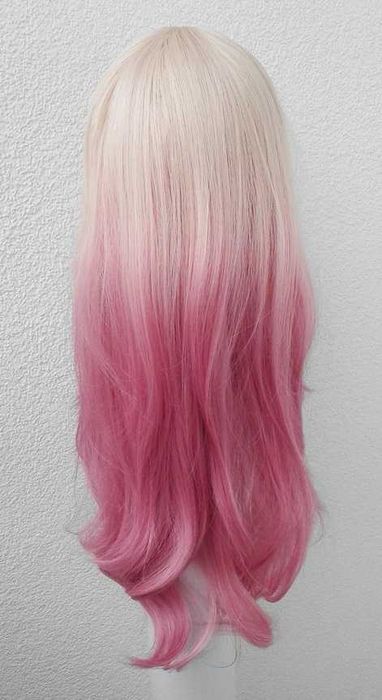 Blond długa peruka ombre gradient z grzywką cosplay wig Marin Kitagawa