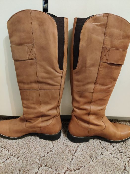 Kozaki damskie skóra naturalna 38