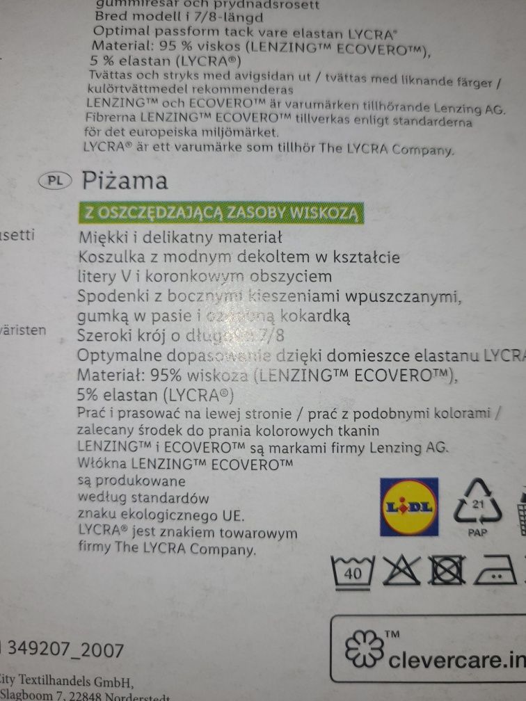 Piżama damska dwuczęściowa