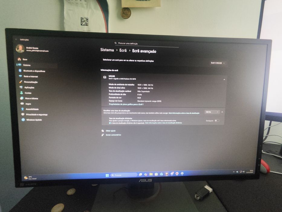Monitor ASUS MG248QE 24" 144HZ 1ms