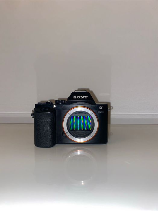 Sony Alpha A 7 Mark with lens