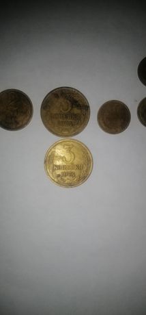 Монеты времен СССР 1,2,3 копейки, различных годов