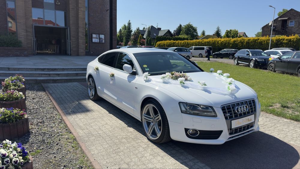Auto do ślubu białe Audi A5 S-line!