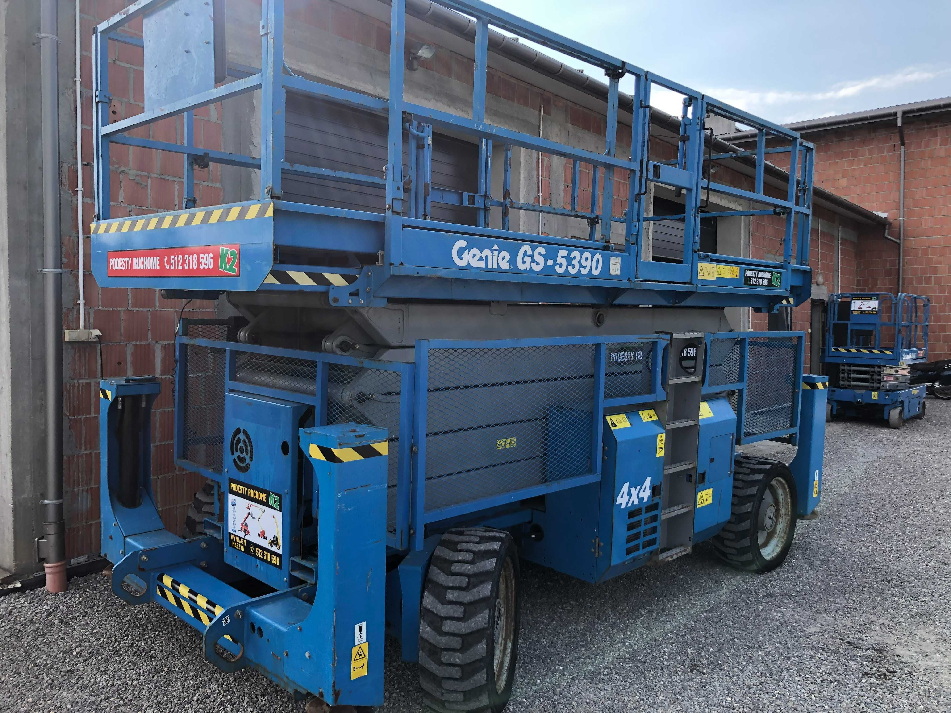 Wynajem podnośnika podnośników podestów wózków JLG Genie Manitou K2