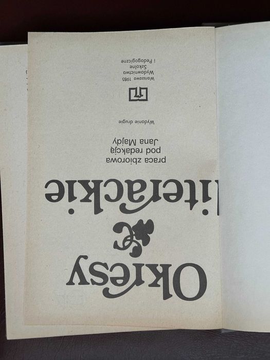 Okresy literackie autor Jan Majda