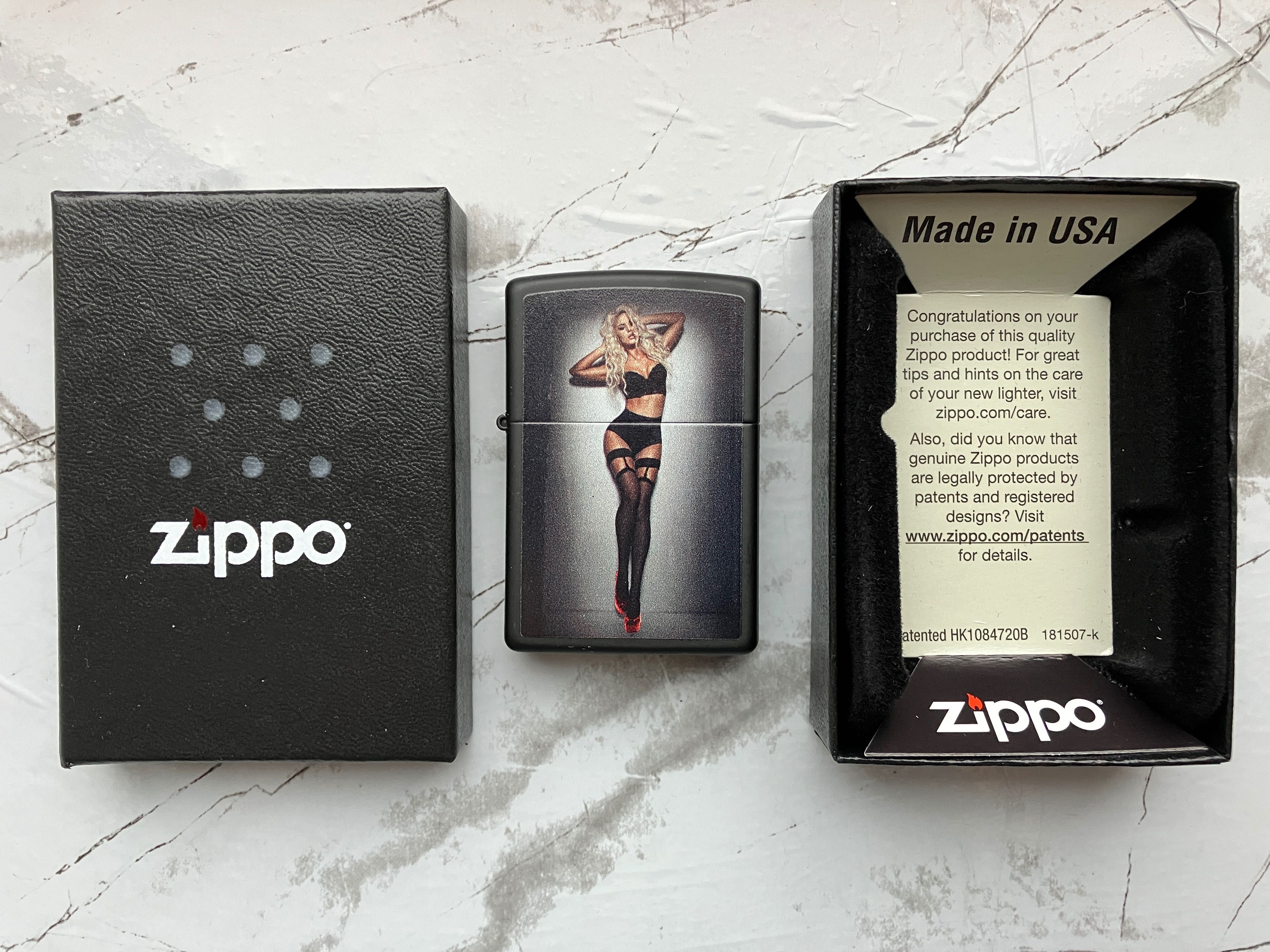 Запальничка Zippo Sexy Blonde in red shoe. Girl Collection. Оригінал!