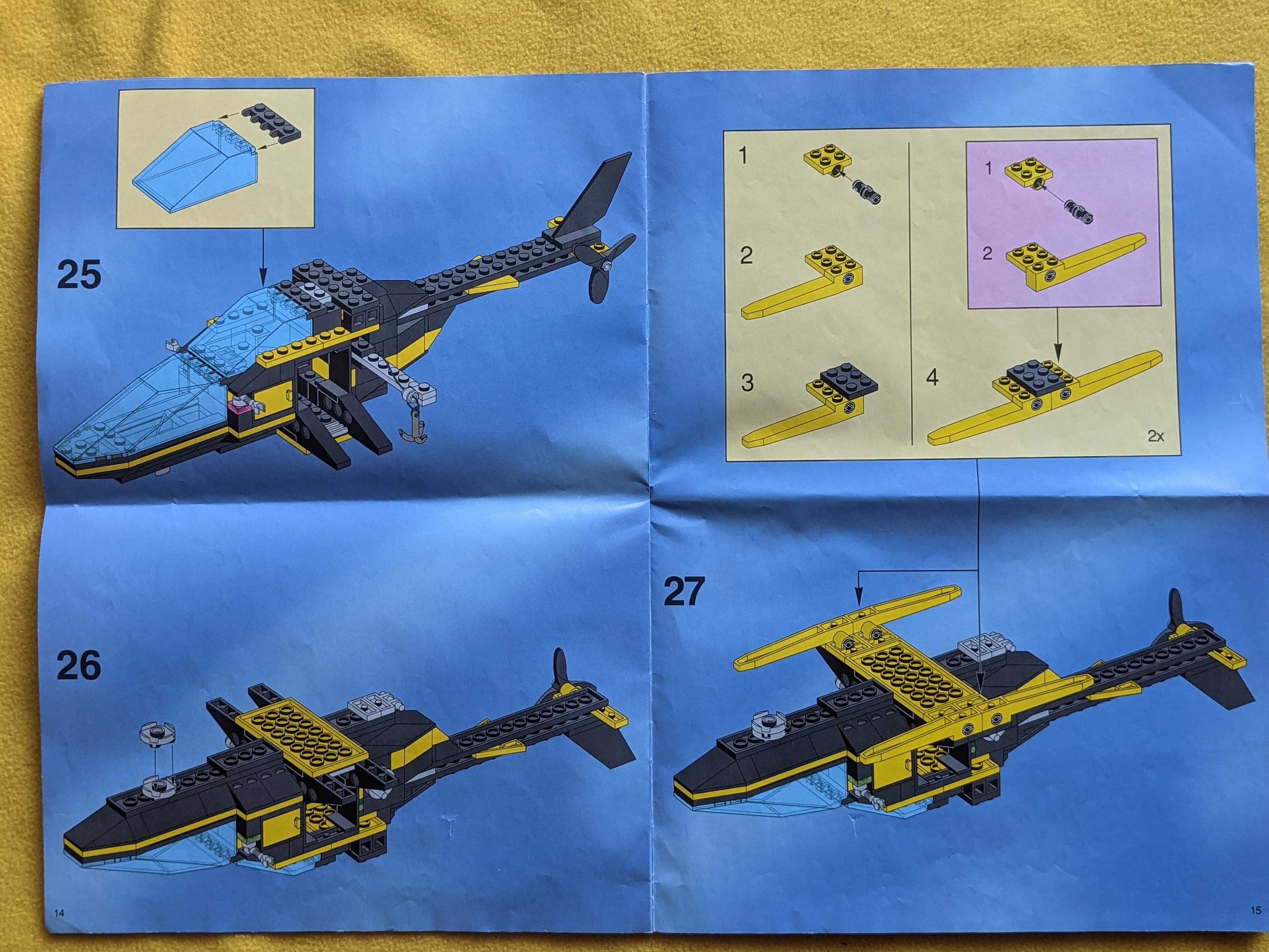 LEGO 6462 Res-Q Helikopter: INSTRUKCJA + części, ponton, motocykl