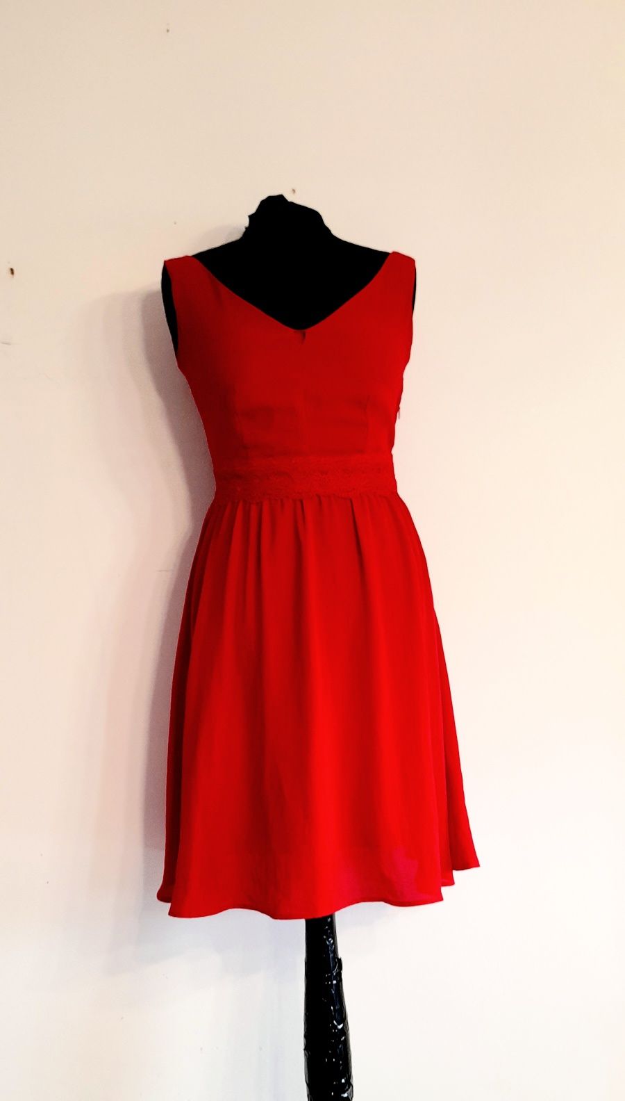 OKAZJA Orsay czerwona sukienka midi mini red dress 34 xs 36 s 32 xxs