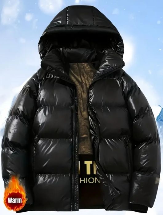Куртка зимова чоловіча чорна пуховик
