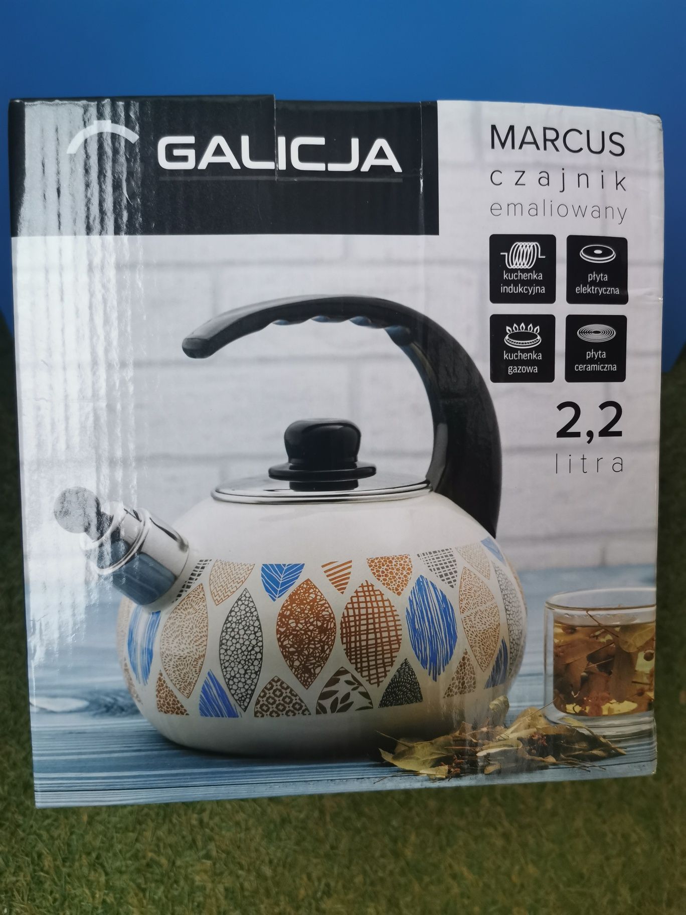 Czajnik emaliowany Galicja Marcus 2.2 l nowy