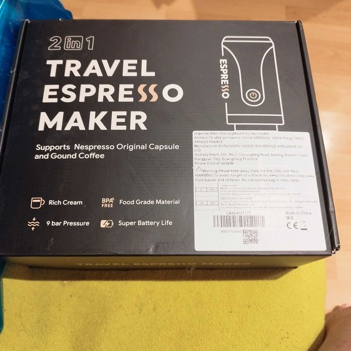 Máquina café portatil/viagem