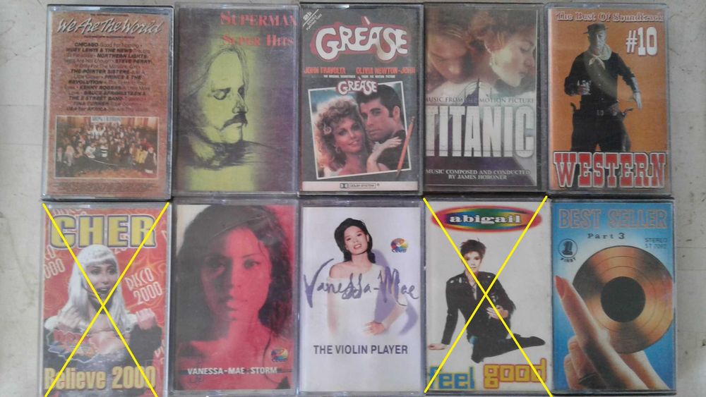 Компакткассеты, аудиокассеты импортная поп.музыка.