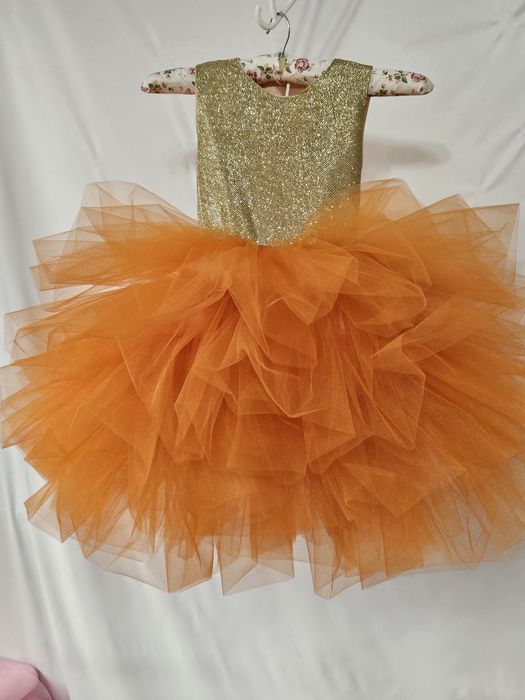 Сукня мандаринка на новий рік у садочок Сукня помаранчева оранжава