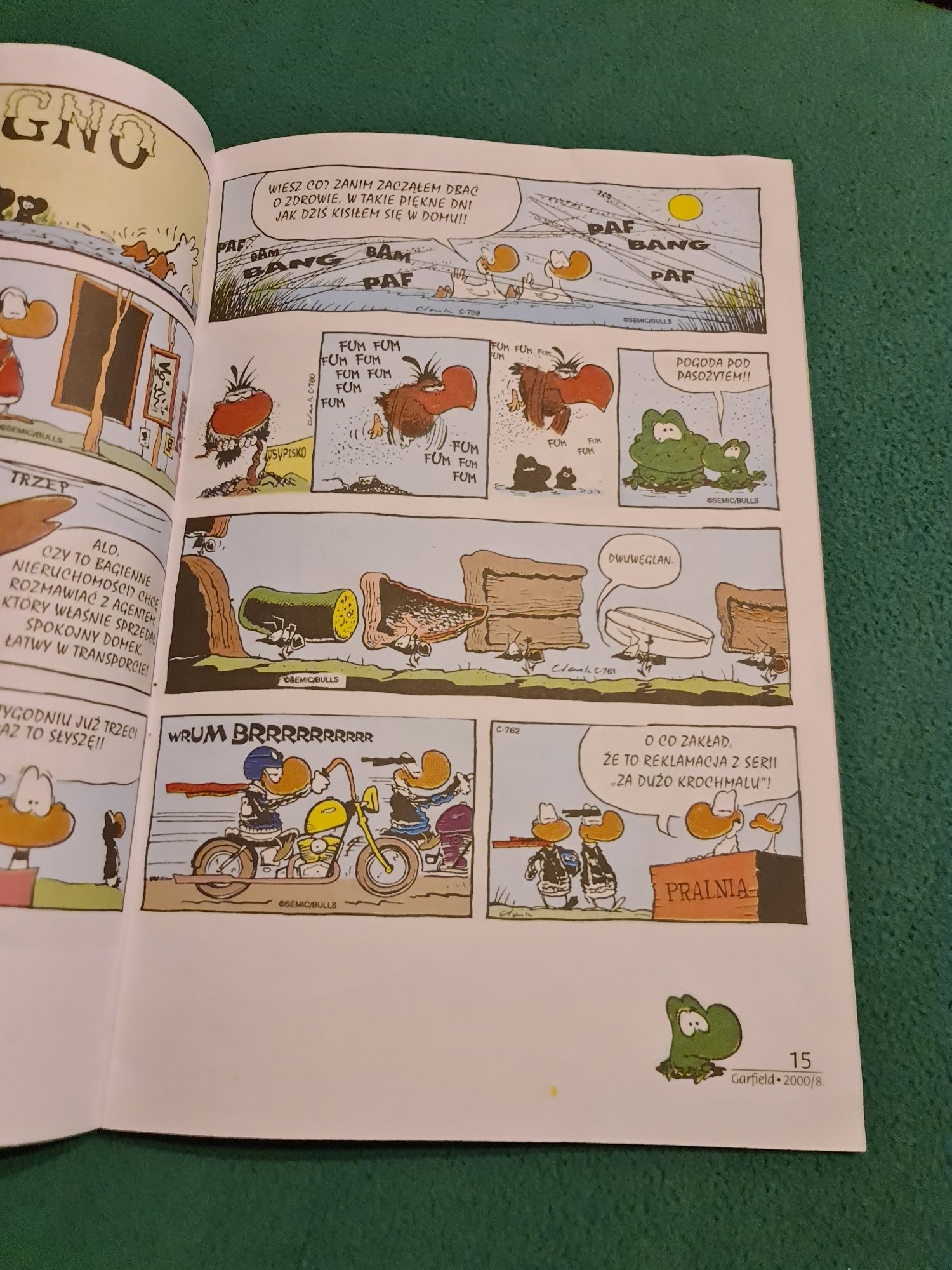 Komiks Garfield nr 8 2000 bez okładki