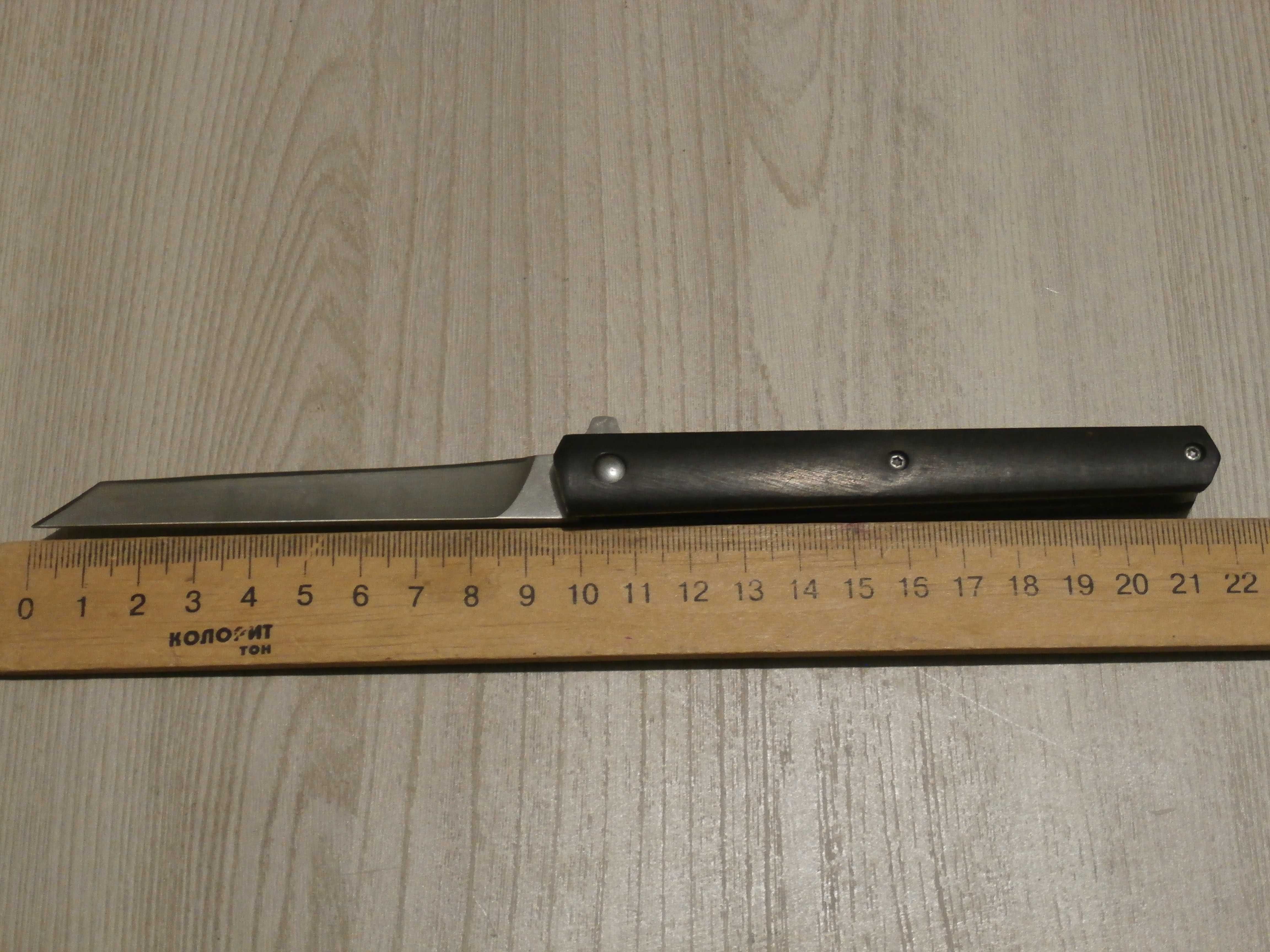 Нож складной M390 Tanto Flipper на подшипниках с чехлом из кожзама