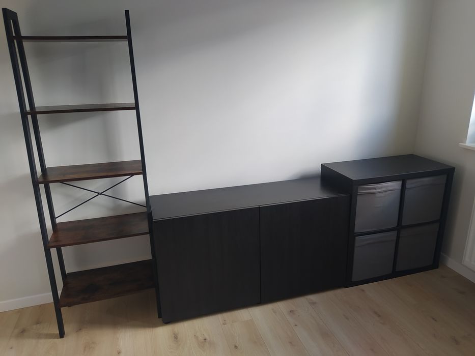 Zestaw mebli komoda regał szafka półki kallax ikea loft