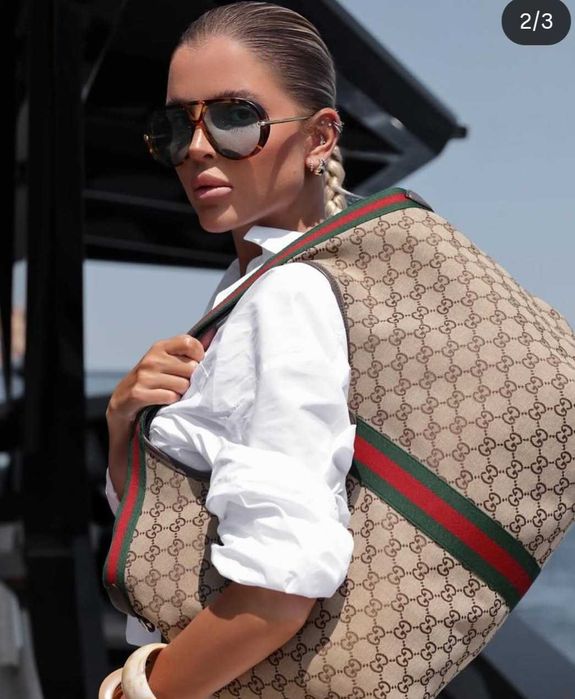 Torebka połączenie tkaniny ze skora