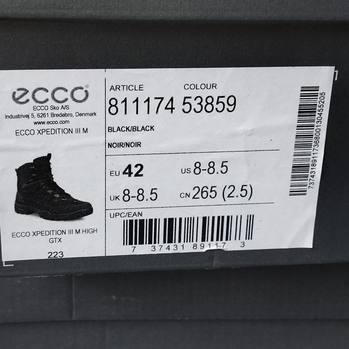 41-47. Утеплені зимові термочеревики Ecco Xpedition III Gore-tex