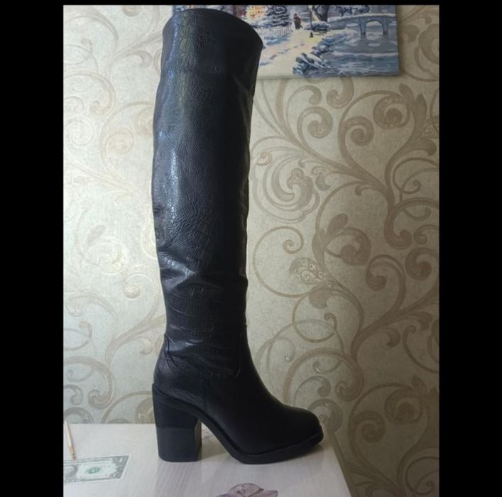 Vito talini ботфорти сапоги жіночі шкіряні 37.5-38