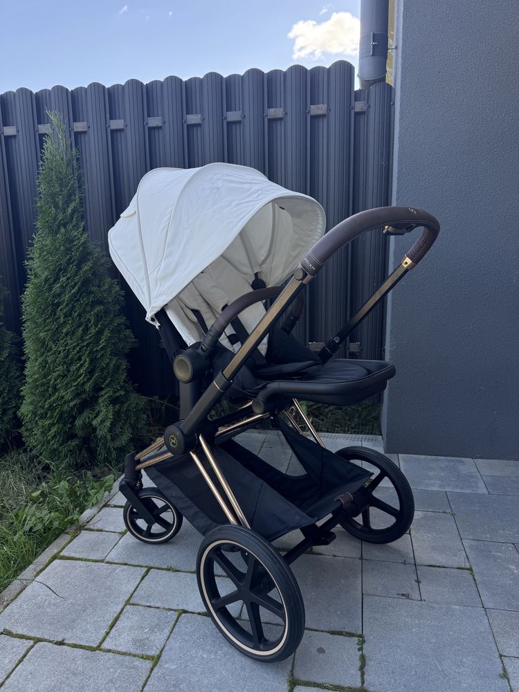 Коляска Cybex Priam 4.0 Rose Gold 2в1 (люлька + прогулянковий блок)
