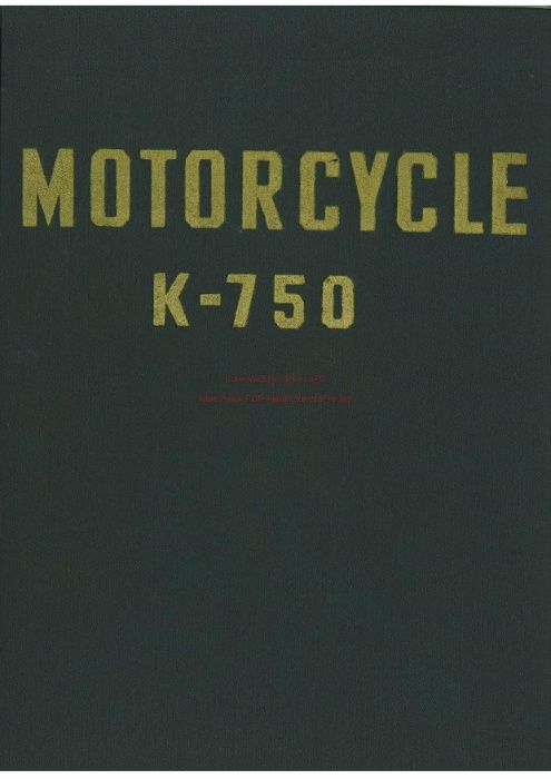 Katalog części motocykla K750 po angielsku 