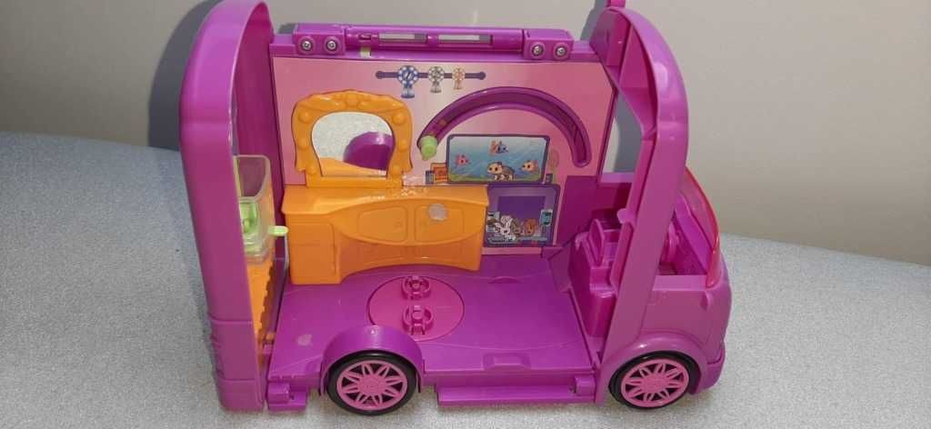 Polly Pocket z AutobusemUbrankaAkcesoriaidodatkiZwierzęta+karetakucyki