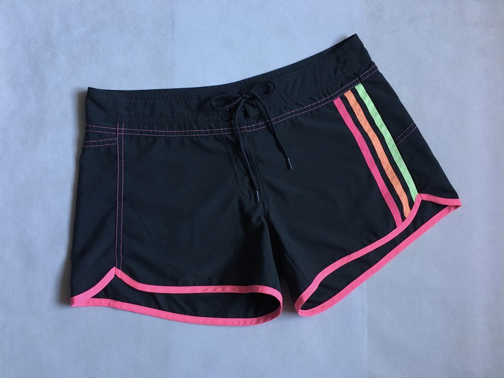 Adidas krótkie spodenki szorty 38 S/M grafit neon plażowe kąpielowe