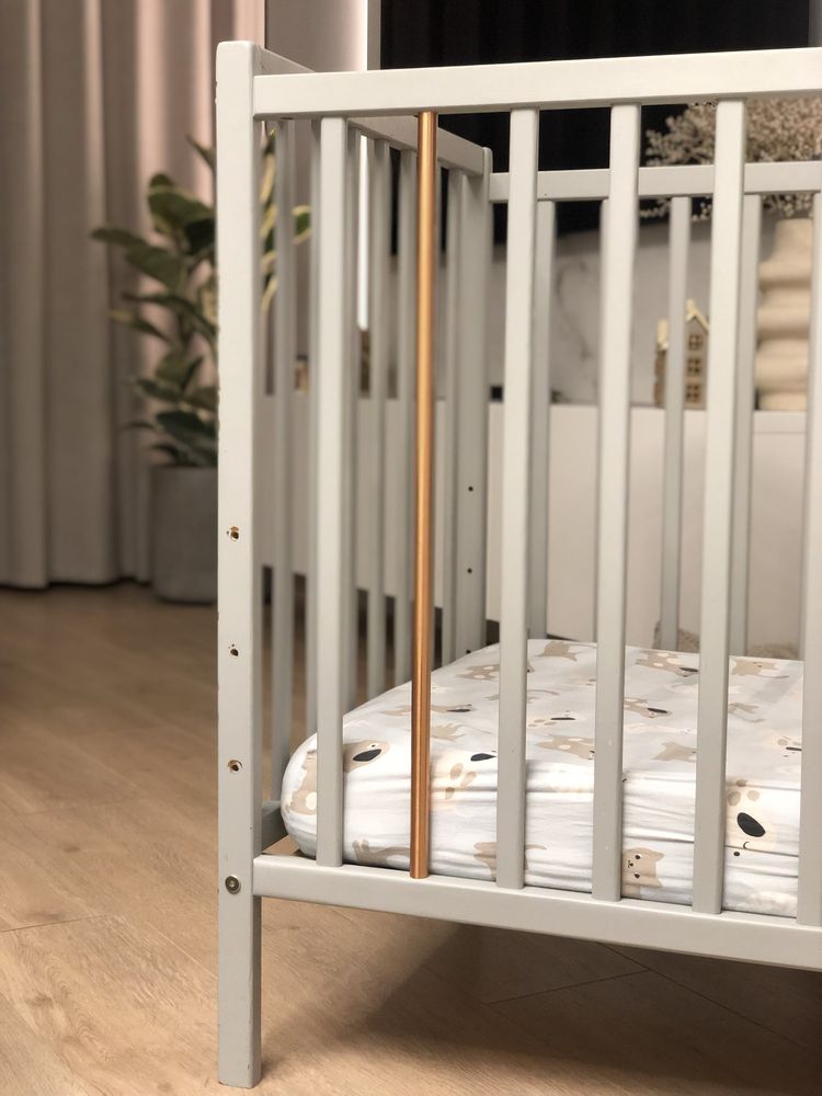 Łóżeczko niemowlęce Stardust Cot 120×60 Craft szarość