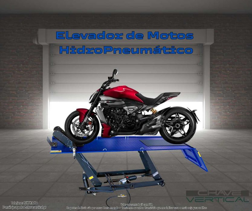 Elevador de Motos HidroPneumático Cap. 450 kg     JR19