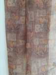 Dwie duże zasłonki 195 x 150 kolorowe brązowe w kwiaty tulipany