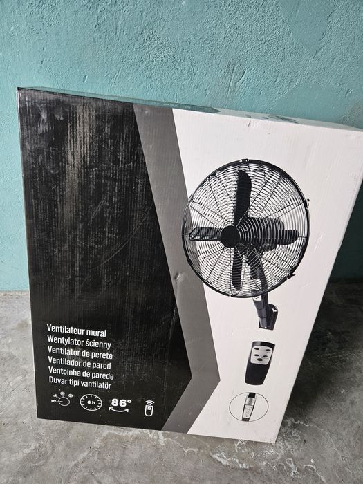 Nowy Wentylator ścienny 40cm z pilotem