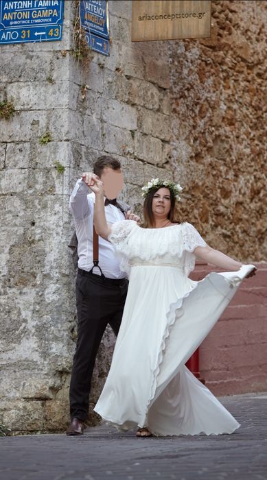 Suknia ślubna plus size Boho Rustykalna