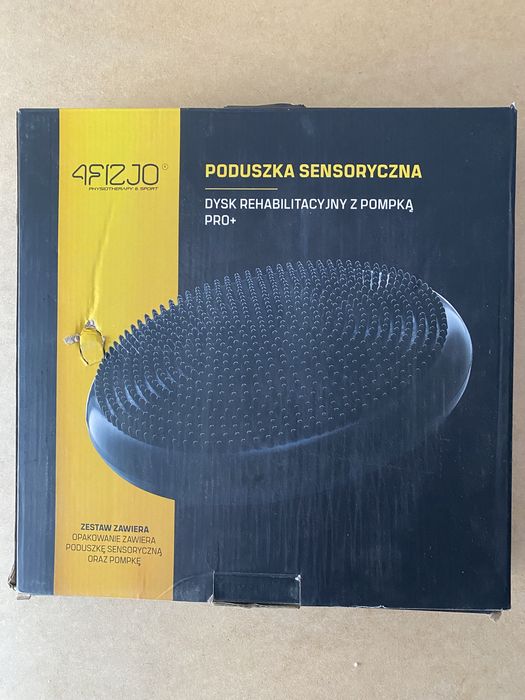 Балансувальна подушка-диск 4FIZJO PRO+ 33 см масажна, чорна