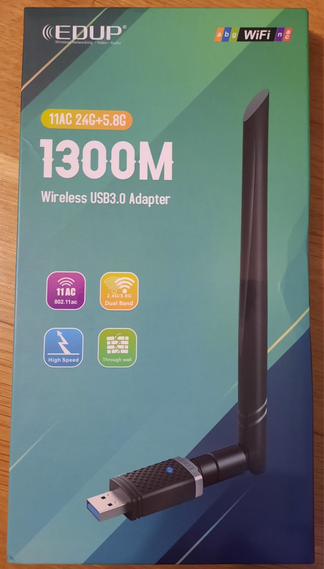 Дводіапазонний бездротовий USB 3.0 WiFi адаптер 2.4/5.8 GHz 1300 Mbps