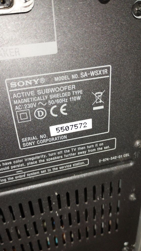 Subwoofer Sony SA-WSX1R