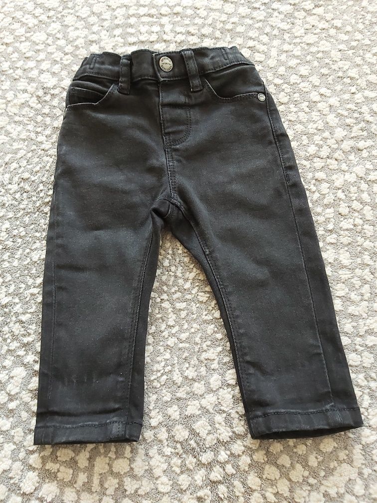 68 74 next świetne spodnie jeansy szarne rurki dżinsy