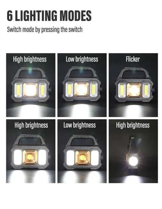 Ліхтар з сонячною батареєю і USB зарядкою.Фонарь,фонарик, Ліхтарик