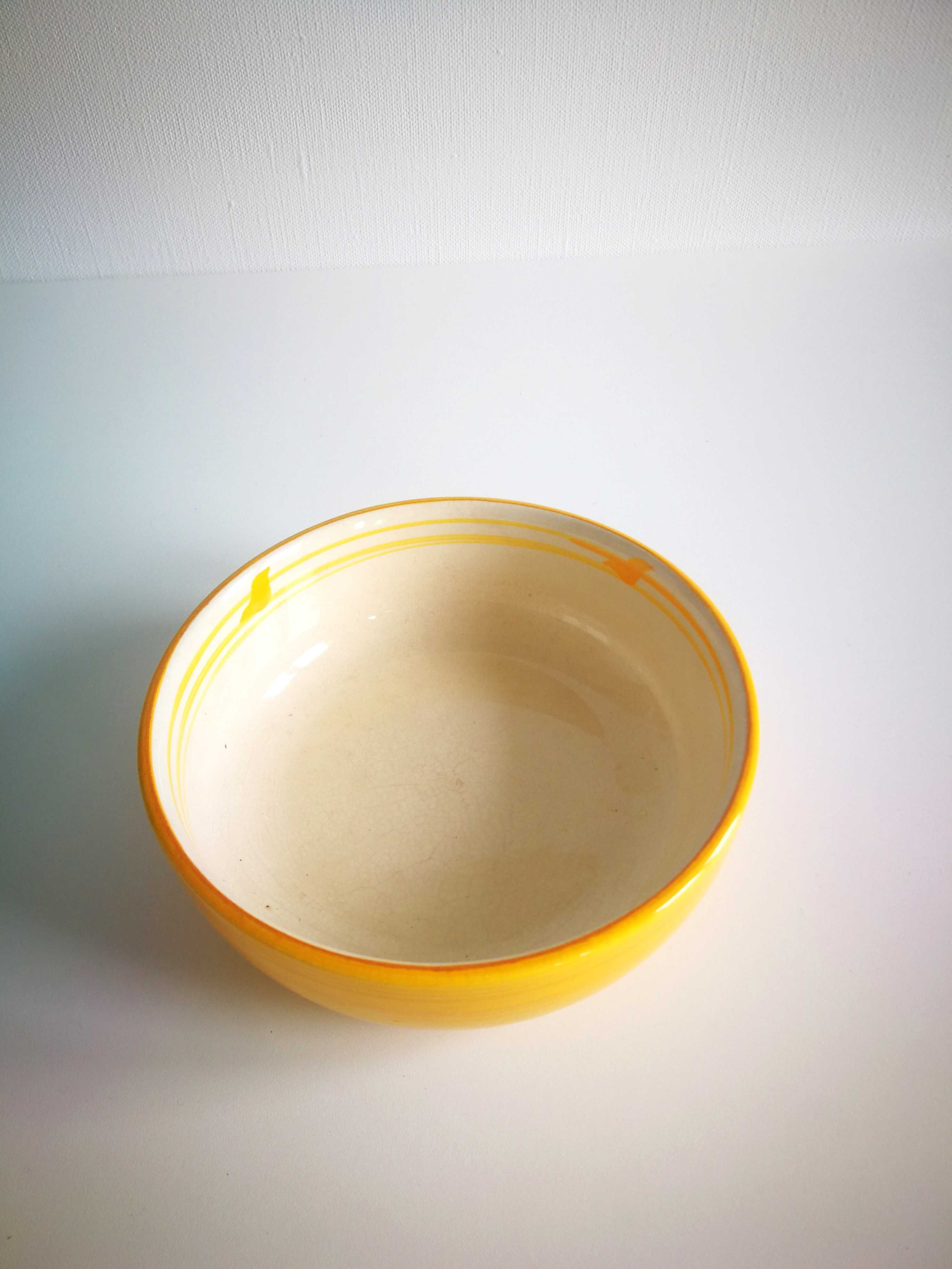 Miska porcelanowa malowana ręcznie żółta