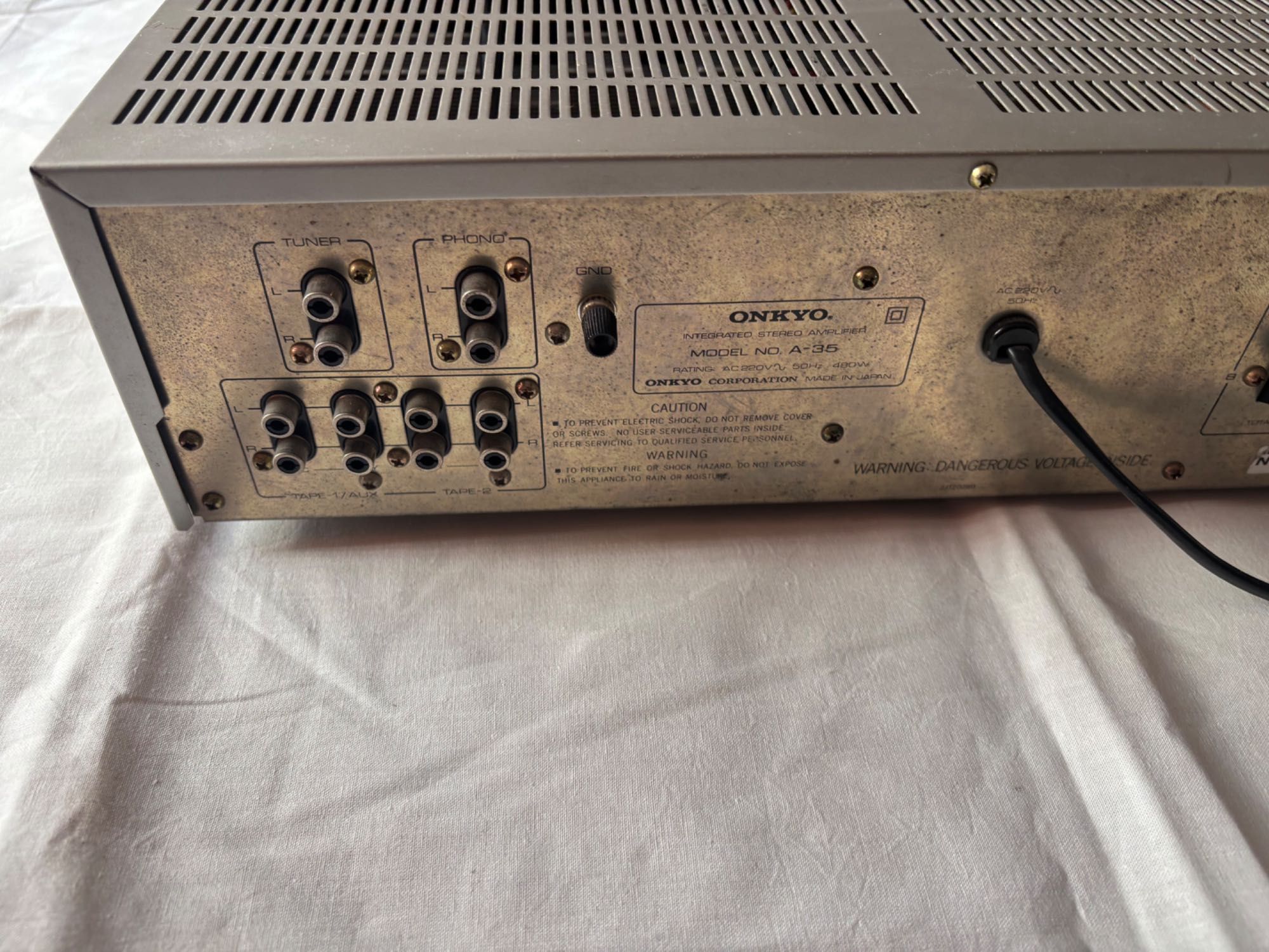 Wzmacniacz Onkyo A35 po serwisie.