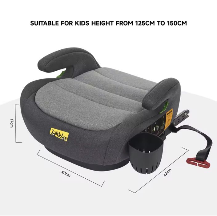 Podkładka booster fotelik IsoFix od 125 do 150cm JoviKids