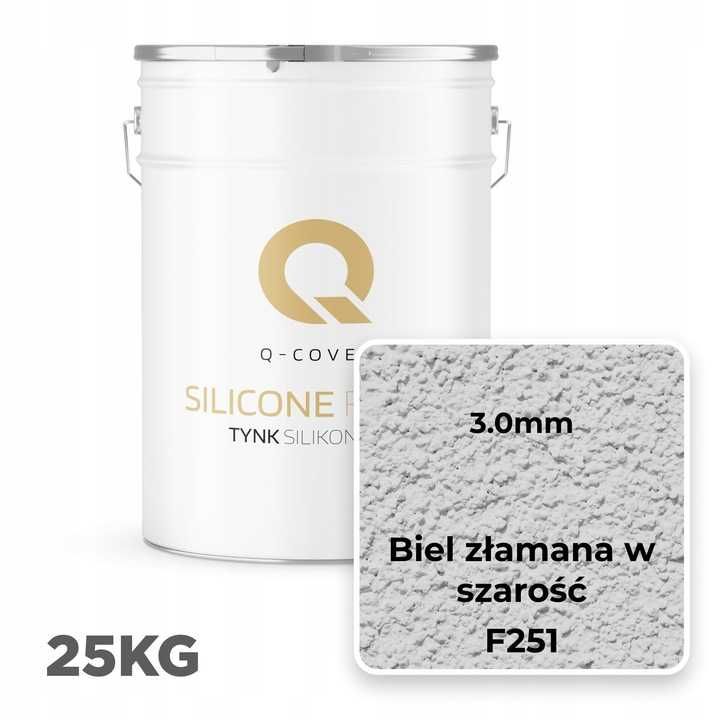 TYNK SILIKONOWY tynk elewacyjny tynki biały biel złamana w szary 25kg