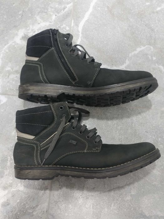Мужские зимние кожаные ботинки Rieker 45р в отличном состоянии